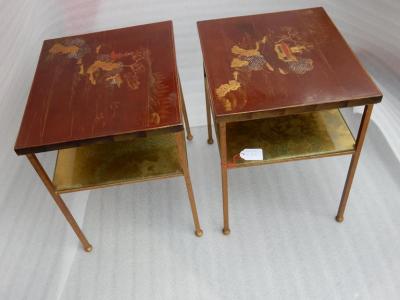  Maison Ramsey 1950 70 Pair of Tables or Ends of Sofas Style Maison Ramsay Chines Decor Lacq