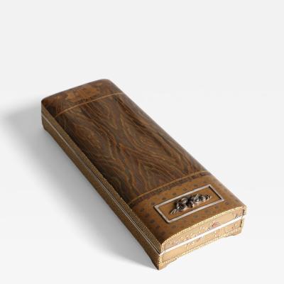  Maki e Koto Shaped Writing Box ca 1910