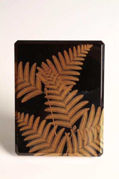  Maki e Set of Paper Box Box for Writing Utensils Box for Brushes w Design of Ferns