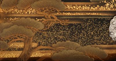  Maki e Set of Shelves with Designs Based on the Noh Drama Takasago 1910s 1920s