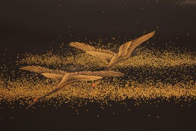  Maki e Set of Shelves with Designs Based on the Noh Drama Takasago 1910s 1920s