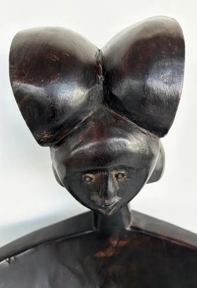  Makonde People Late 20th Century African Carved Throne Chair Makonde People of Tanzania