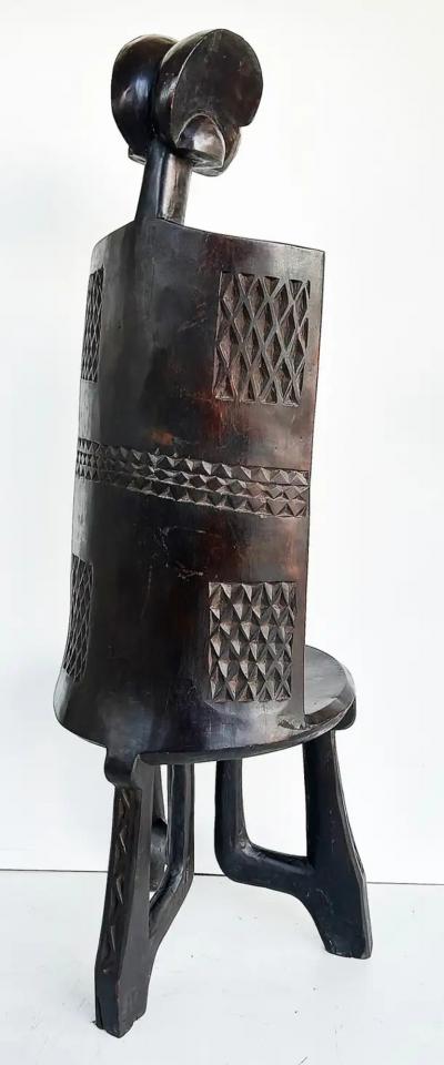  Makonde People Late 20th Century African Carved Throne Chair Makonde People of Tanzania