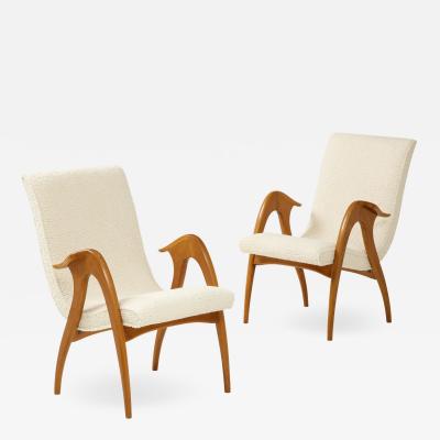  Malatesta Mason Pair of Sculptural Armchairs