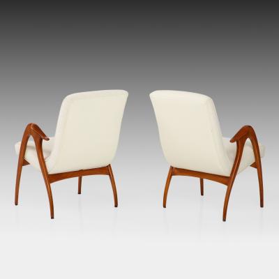  Malatesta Mason Pair of Sculptural Armchairs in ivory boucle by Maletesta and Mason