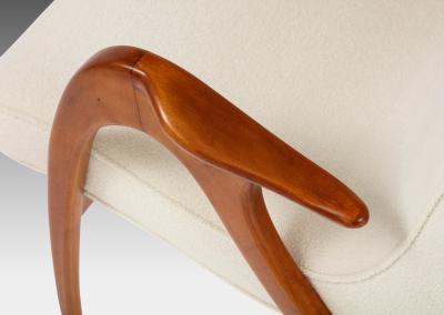  Malatesta Mason Pair of Sculptural Armchairs in ivory boucle by Maletesta and Mason