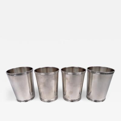  Manchester Silver Co Set of 4 Manchester Sterling Silver Mint Julep Cups