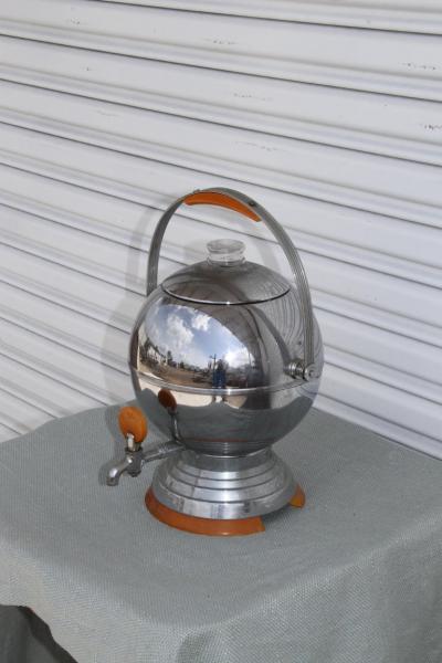  Manning Bowman Co Art Deco Machine Age Chrome and Bakelite Coffee Orb by Manning Bowman Ca 1930s