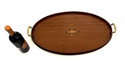  Manning Bowman Co Edwardian Butlers Serving Tray with Classical Inlay