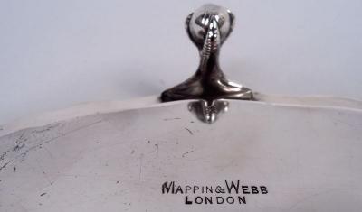  Mappin Webb Antique English Edwardian Regency Sterling Silver Salver 1911