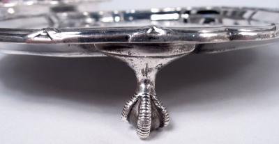  Mappin Webb Antique English Edwardian Regency Sterling Silver Salver 1911