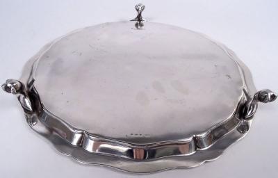  Mappin Webb Antique English Edwardian Regency Sterling Silver Salver 1911