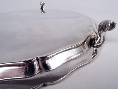  Mappin Webb Antique English Edwardian Regency Sterling Silver Salver 1911