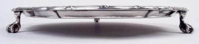  Mappin Webb Antique English Edwardian Regency Sterling Silver Salver 1911