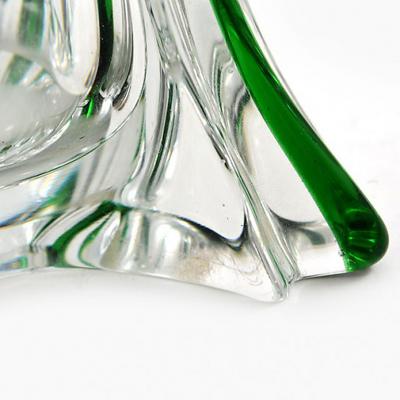  Mappin Webb Art Glass Decanter with Sterling Silver Neck