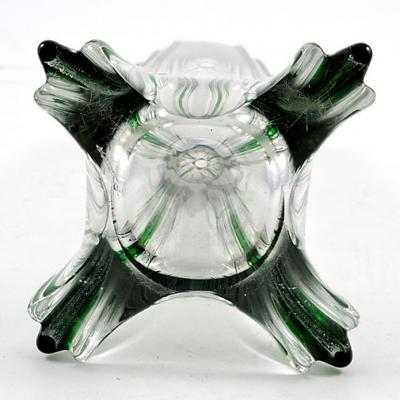  Mappin Webb Art Glass Decanter with Sterling Silver Neck