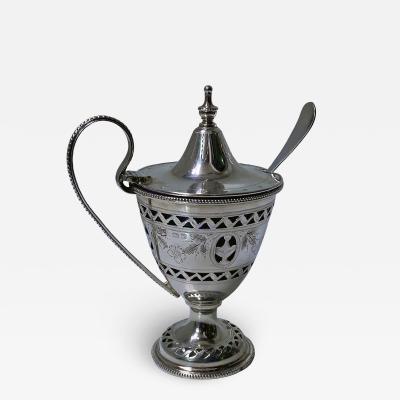  Mappin Webb English Silver Mustard Pot London 1924 Mappin and Webb