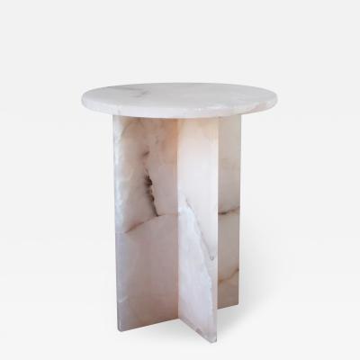  Marbera Rosie Pink Onyx Side Table