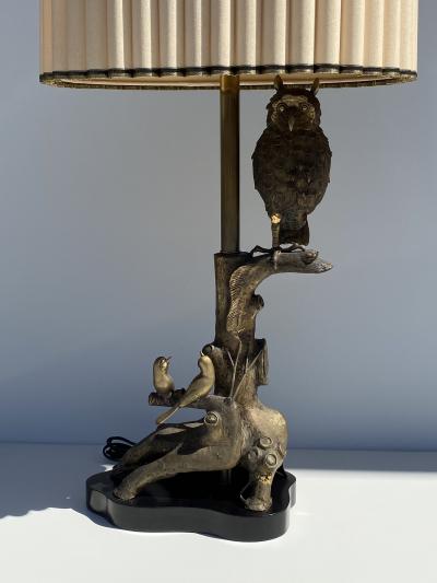  Marbro Lamp Company Bronze Owl Lamp