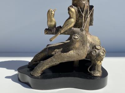  Marbro Lamp Company Bronze Owl Lamp