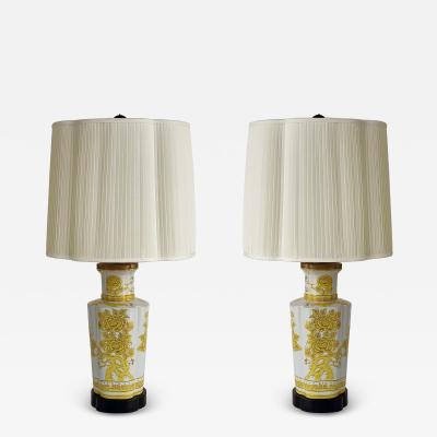  Marbro Lamp Company Chinoiserie Imari Porcelain Table Lamps by Marbro Company