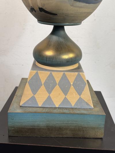  Marbro Lamp Company ITALIAN MID CENTURY PAIR OF PIERROTS PLAYING MANDOLIN GUITAR CERAMIC LAMPS