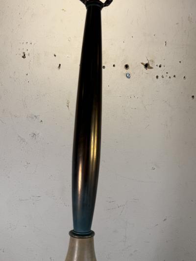  Marbro Lamp Company ITALIAN MID CENTURY PAIR OF PIERROTS PLAYING MANDOLIN GUITAR CERAMIC LAMPS