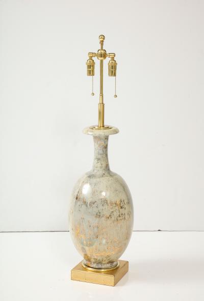  Marbro Lamp Company Large Marble Glazed Ceramic Lamp by Marble Lamp Company