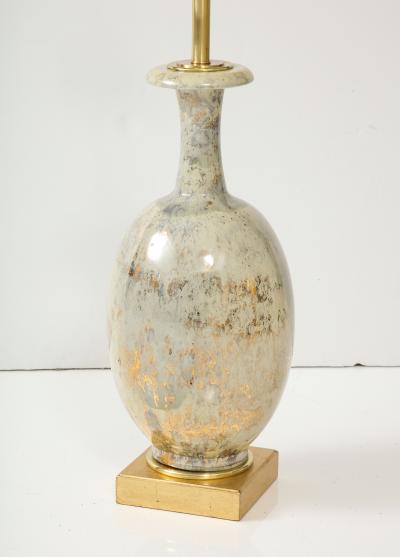  Marbro Lamp Company Large Marble Glazed Ceramic Lamp by Marble Lamp Company