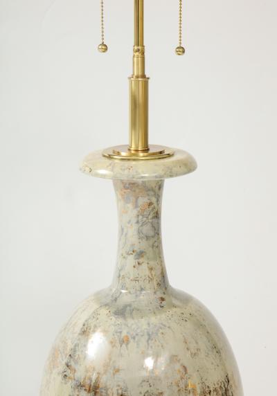  Marbro Lamp Company Large Marble Glazed Ceramic Lamp by Marble Lamp Company