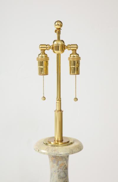  Marbro Lamp Company Large Marble Glazed Ceramic Lamp by Marble Lamp Company