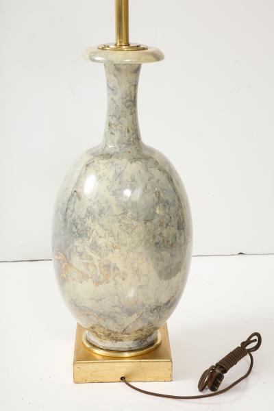  Marbro Lamp Company Large Marble Glazed Ceramic Lamp by Marble Lamp Company