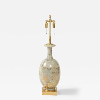  Marbro Lamp Company Large Marble Glazed Ceramic Lamp by Marble Lamp Company