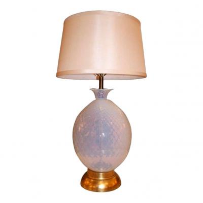 Marbro Lamp Company Marbro 1950s Italian Seguso Murano Glass Pineapple Form Table Lamp