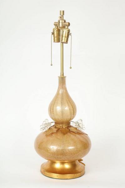  Marbro Lamp Company Marbro Gold Murano Glass Lamps