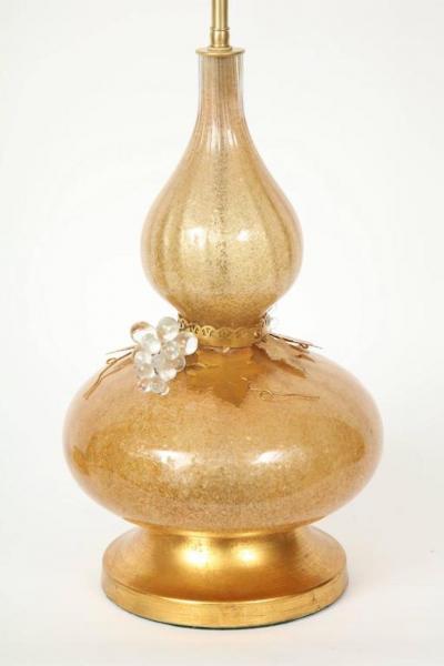  Marbro Lamp Company Marbro Gold Murano Glass Lamps