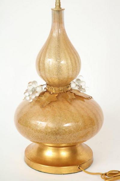  Marbro Lamp Company Marbro Gold Murano Glass Lamps