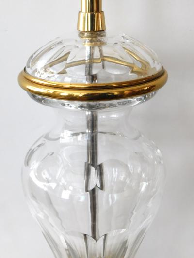  Marbro Lamp Company Marbro Lamp Co 1960s Cut Crystal Baluster form Lamp with Gilt metal Mounts