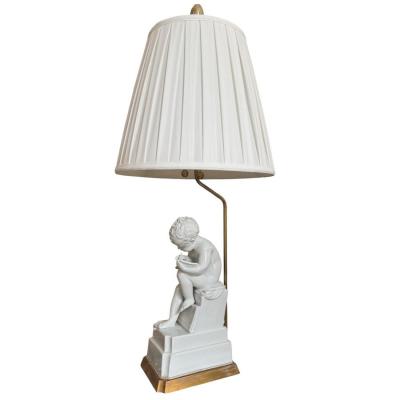  Marbro Lamp Company Mid Century Modern Marbro White Italian Pottery Table Lamp