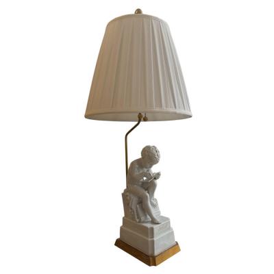  Marbro Lamp Company Mid Century Modern Marbro White Italian Pottery Table Lamp
