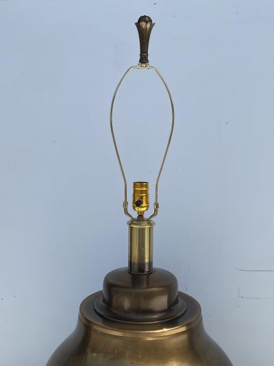  Marbro Lamp Company Pair Giant Brass Ginger Jar Lamps