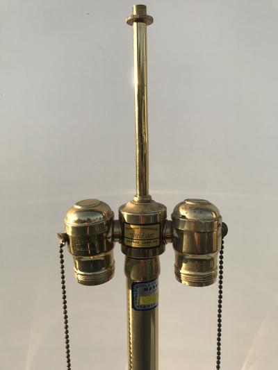  Marbro Lamp Company Pair of Amber Murano Glass Lamps