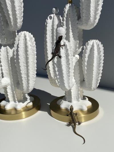  Marbro Lamp Company Pair of Cactus Lamps