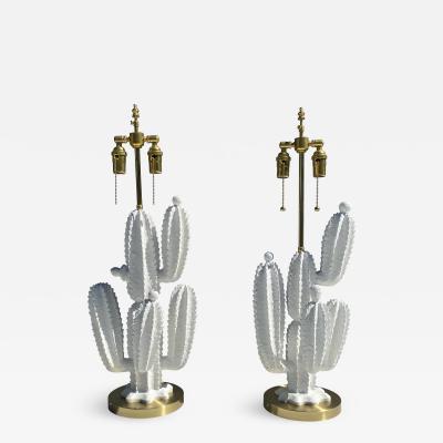  Marbro Lamp Company Pair of Cactus Lamps
