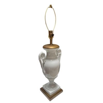  Marbro Lamp Company Pair of Marbro Neoclassical Blanc De Chin Urn Form Table Lamps