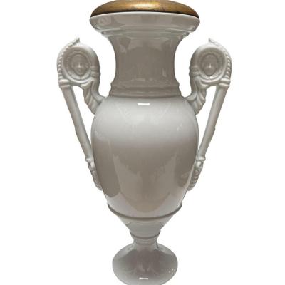  Marbro Lamp Company Pair of Marbro Neoclassical Blanc De Chin Urn Form Table Lamps