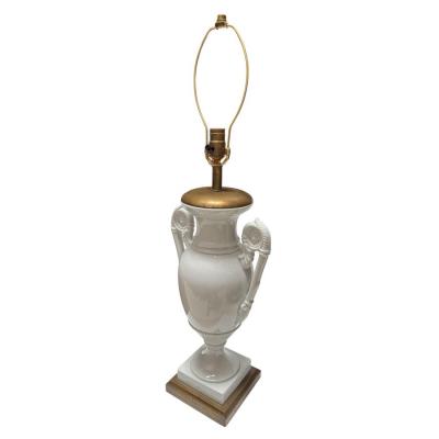  Marbro Lamp Company Pair of Marbro Neoclassical Blanc De Chin Urn Form Table Lamps