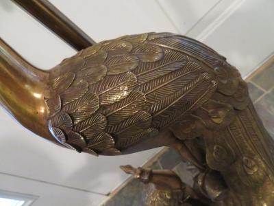  Marbro Lamp Company Stunning Marbro Brass Peacock Form Table Lamp Mid Century Modern