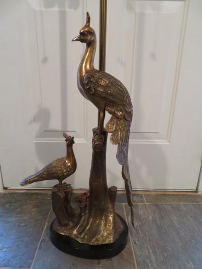  Marbro Lamp Company Stunning Marbro Brass Peacock Form Table Lamp Mid Century Modern