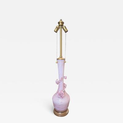  Marbro Lamp Company Vintage 50s Murano Italian Art Glass Marbro Table Lamp